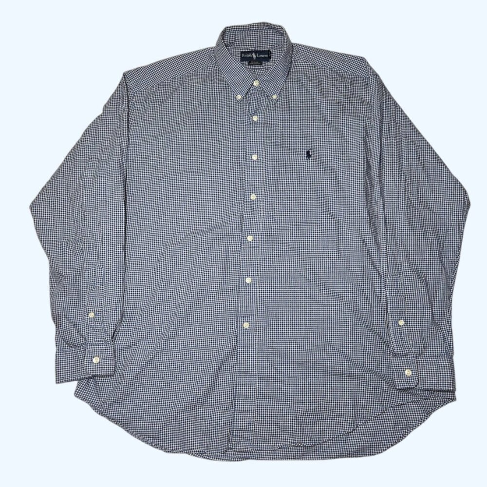 Ralph Lauren Men"s Shirt Size XL Blake Blue Plaid Long Sleeve Button Down - Picture 3 of 6